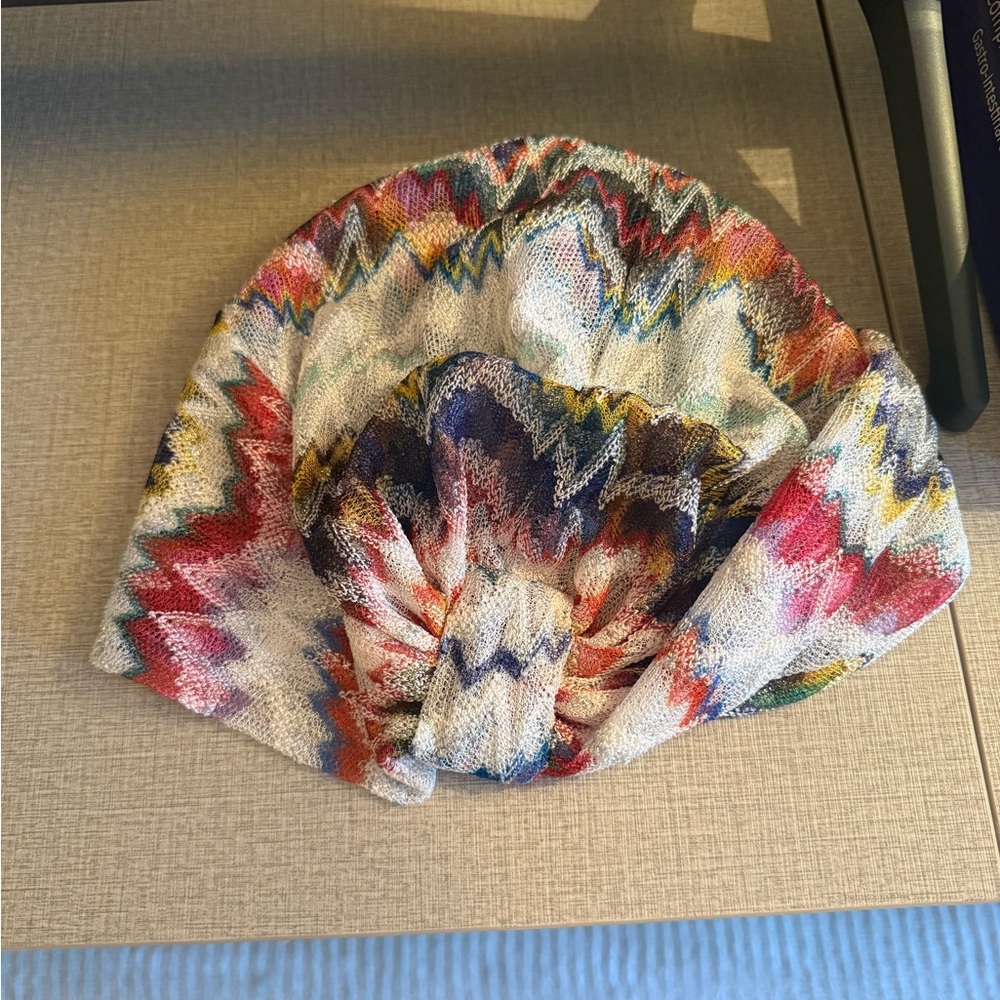 Missoni knotted metallic crochet knit turban - Picture 4 of 4